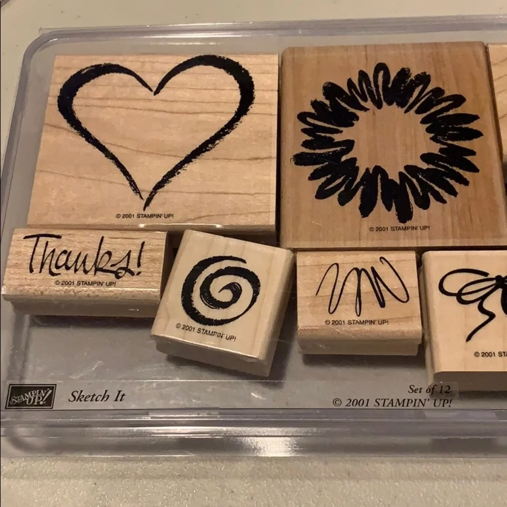 🎭 3/$25 - Stampin Up Sketch It two step stampin set